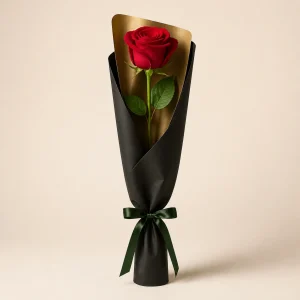 Single Red Rose by DS Lush